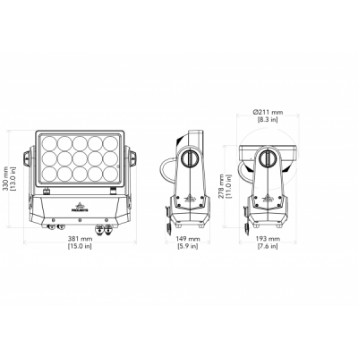 SMARTBAT HEX WH faro wireless alta potenza